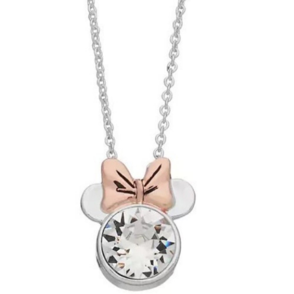 Disney Fine Silver "You'll Forever Be My Minnie" Necklace NIB